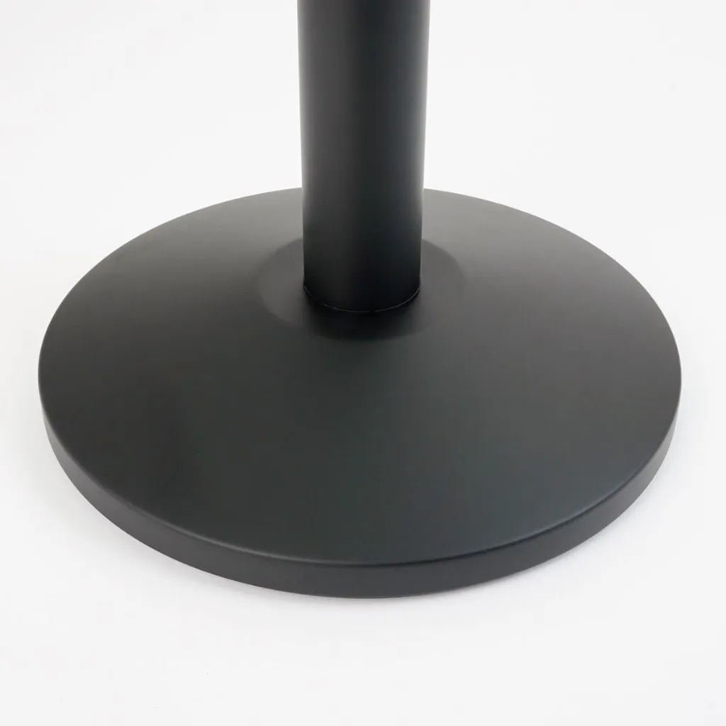 Détail base conique noir mat pour poteau de guidage professionnel TELNALINE