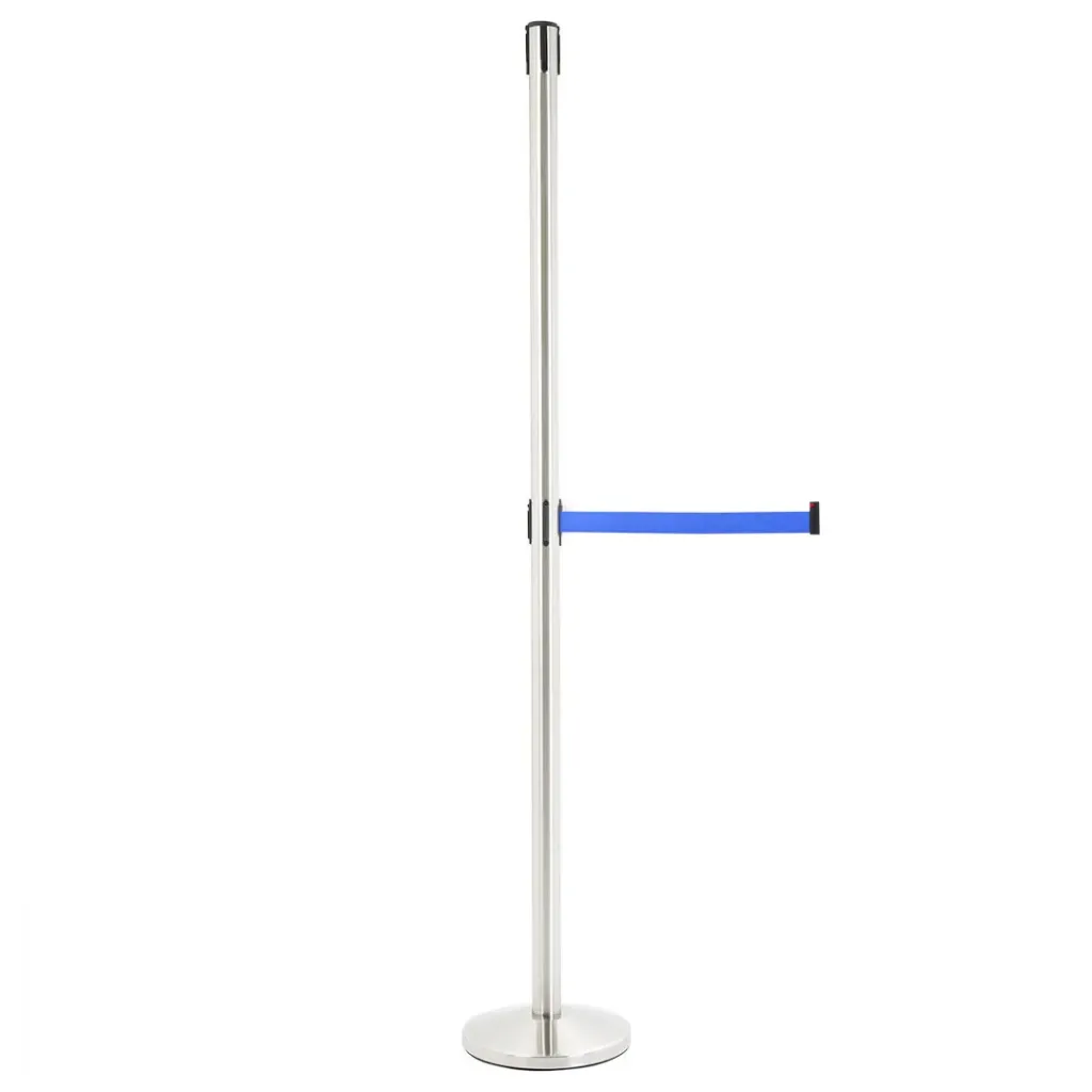 [TLNSTOP51XL] Poteau de guidage sangle 3m – Acier brossé 220 cm