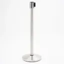 Poteau de guidage sangle 3m – Acier brossé base conique