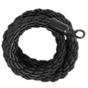 Cordon tressé 2m – Mousquetons noirs mat