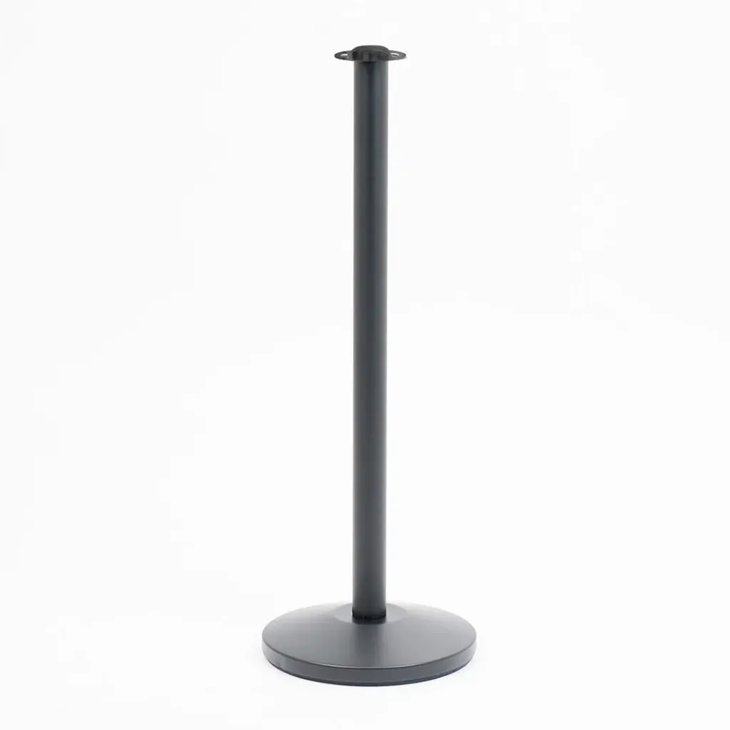 [TLNSTOP41-N-FL] Poteau de guidage à corde – Noir mat – Tête plate